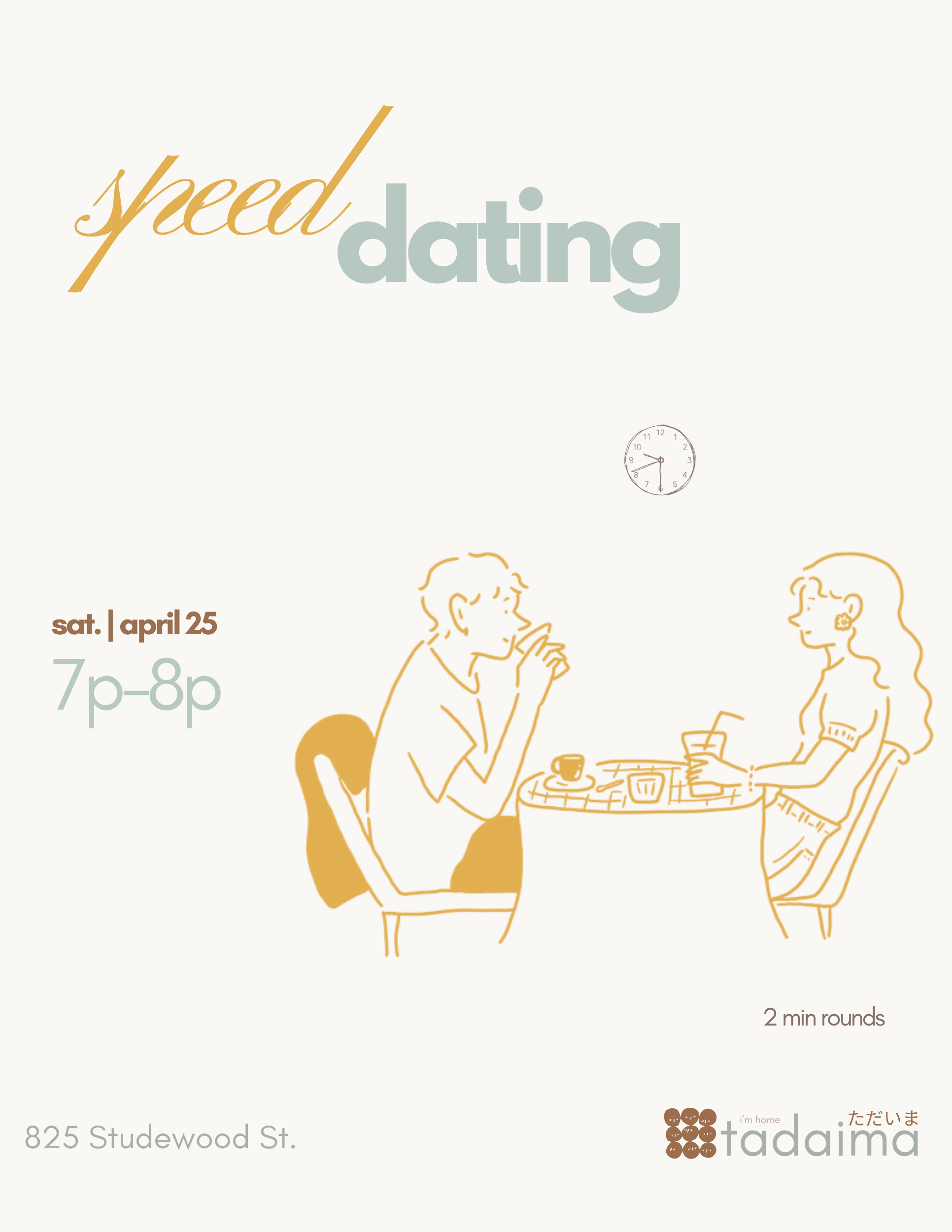 Tadaima Speed Dating