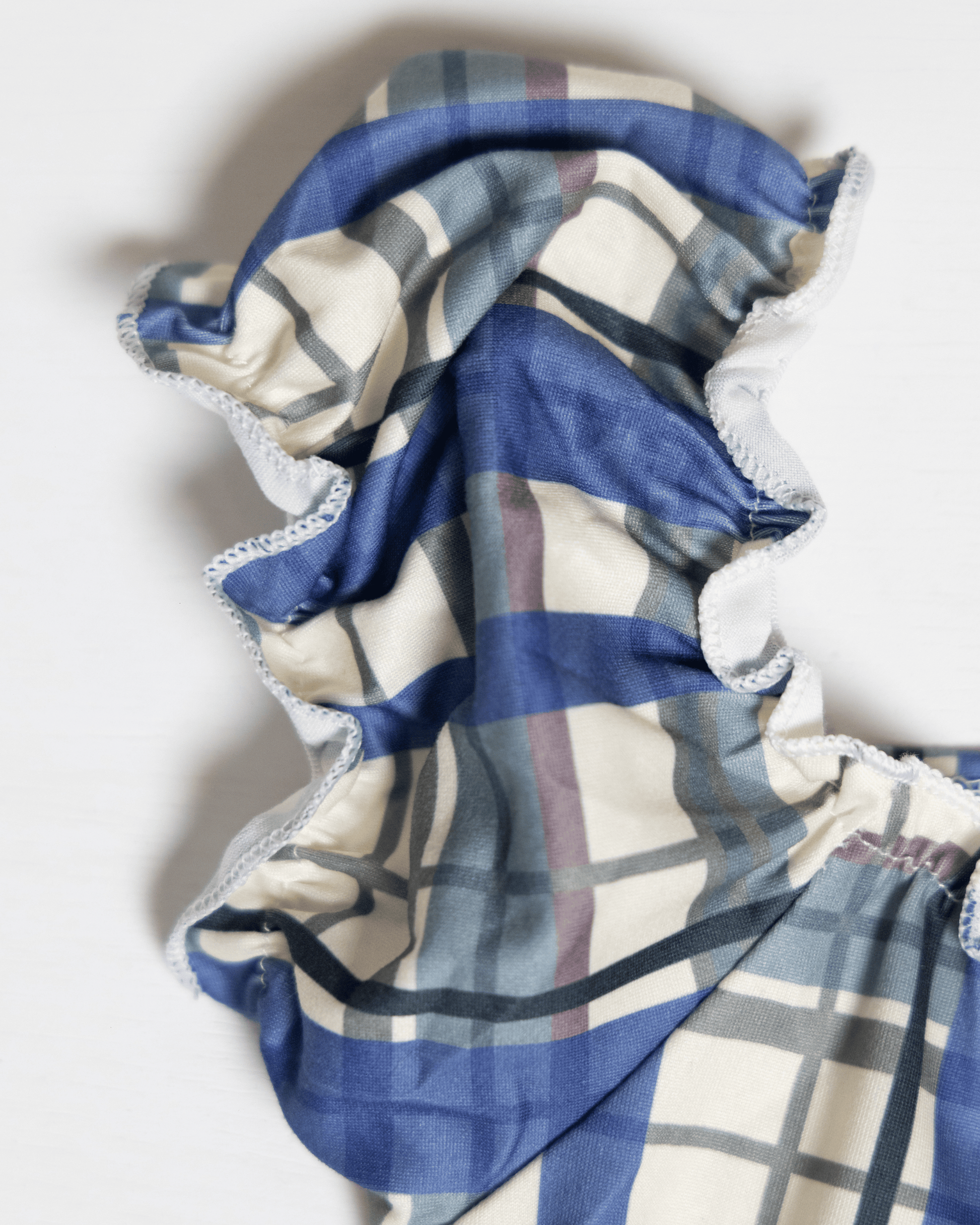 off shoulder plaid top